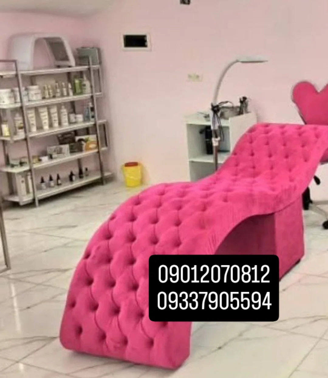 تخت آرایشگاهی مژه اس باکس پارچه دیاموند رنگ بندی ارسال به سراسر ایران امکان خرید حضوری