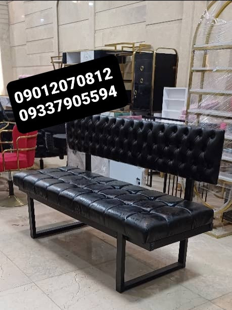 نیمکت انتظار آرایشگاهی خرچنگی چرم و پارچه ارسال به سراسر ایران امکان خرید حضوری