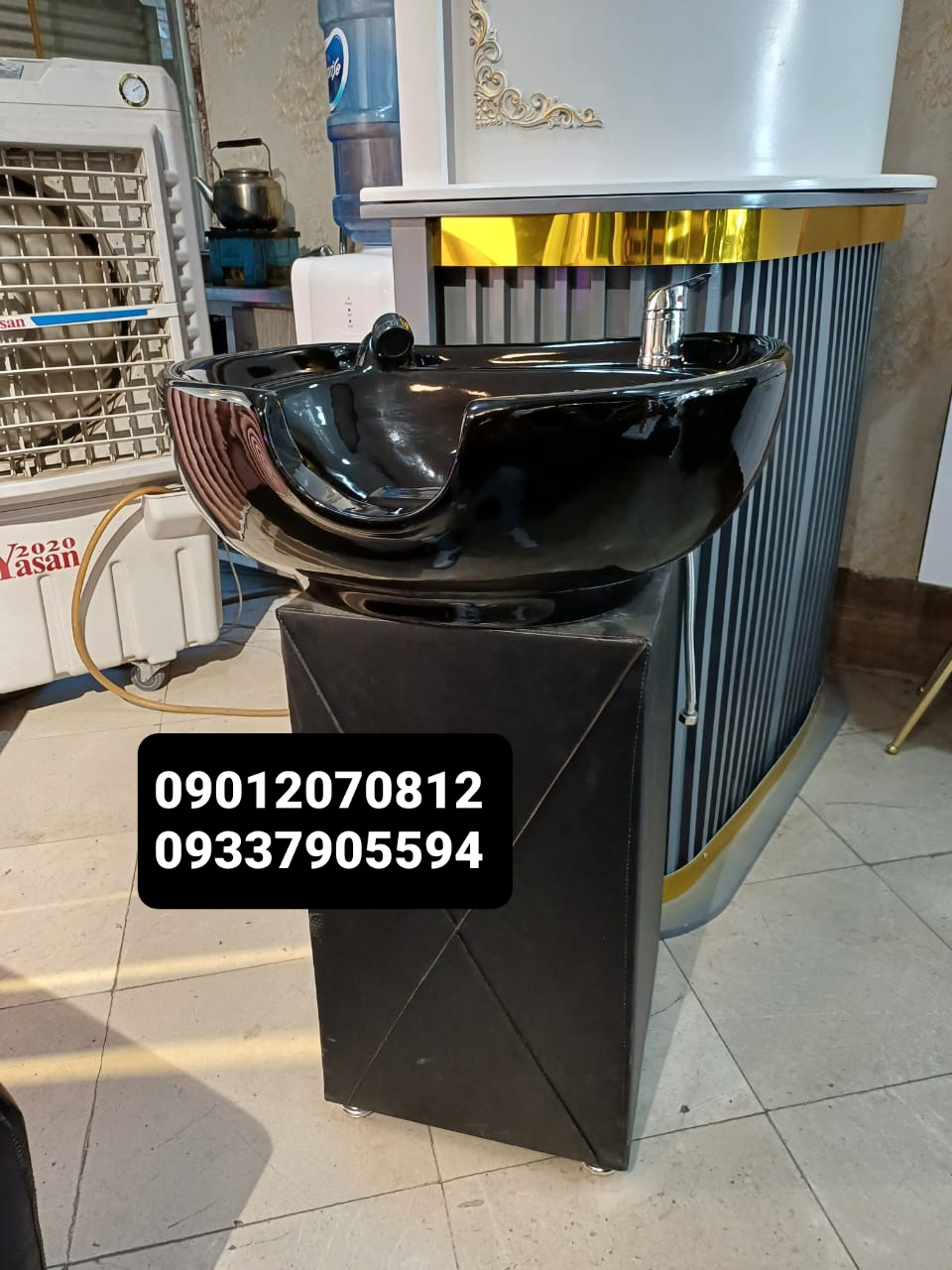 سرشور آرایشگاهی ایستاده بغل چرم همراه شیرآلات سنگ کامل ارسال به سراسر ایران امکان خرید حضوری