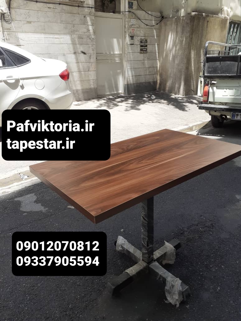 میز چهار نفره کافه کافی شاپ رستوران فست فود صلیبی فلز سنگین ارسال به سراسر ایران امکان خرید حضوری